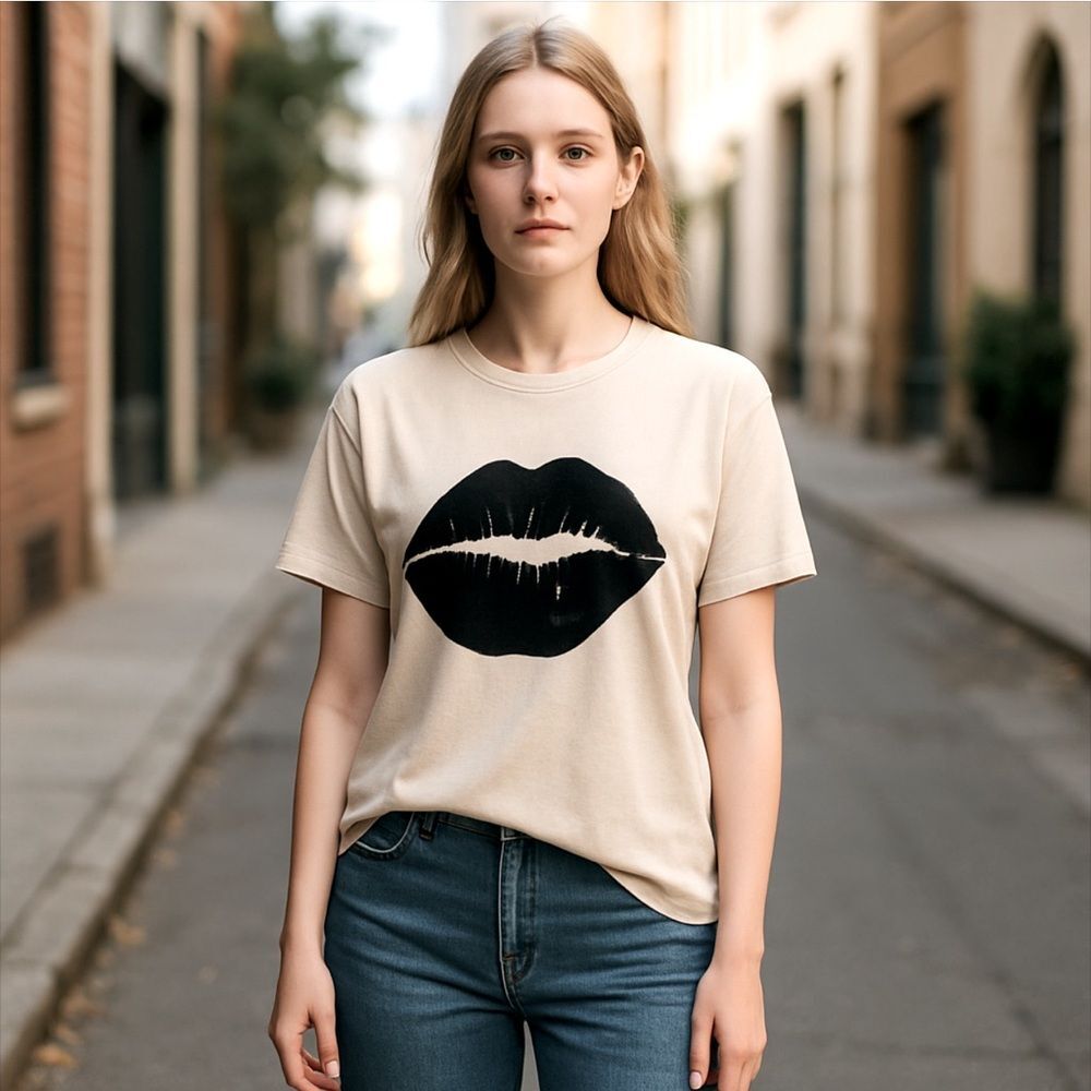 Markus Lupfer Lip Tee Shirt sz Small